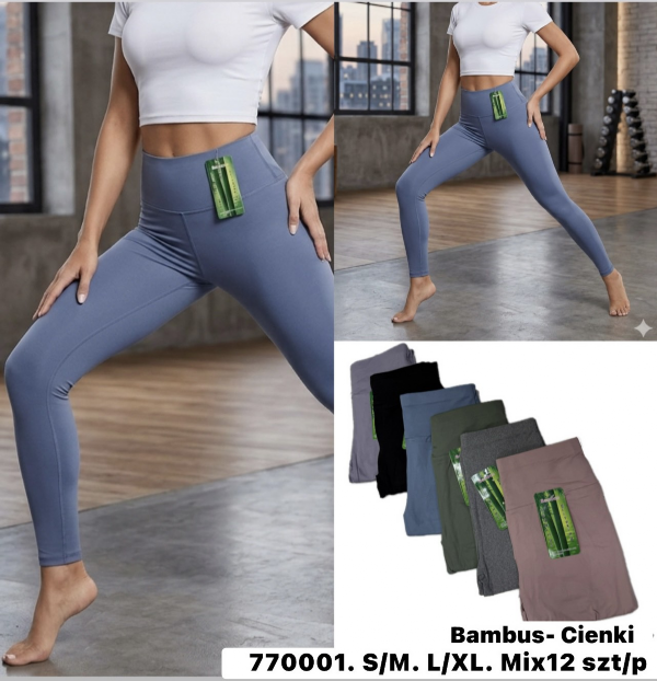 Legginsy damskie Roz S/M-L/XL , Mix Kolor Paczka 12 szt